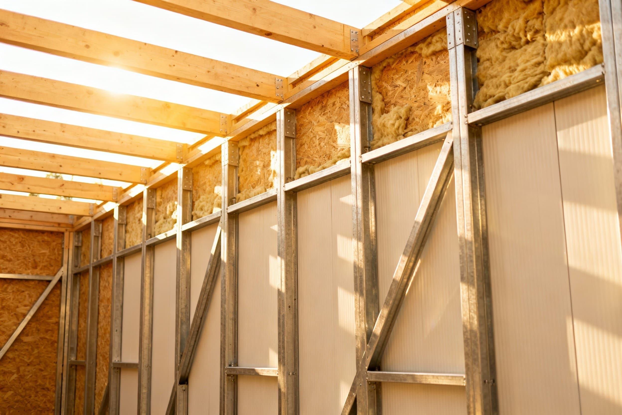Garage insulation installed in a residential garage
